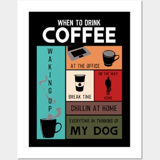 Drink Coffee Everytime im thinking of dog Posters and Art